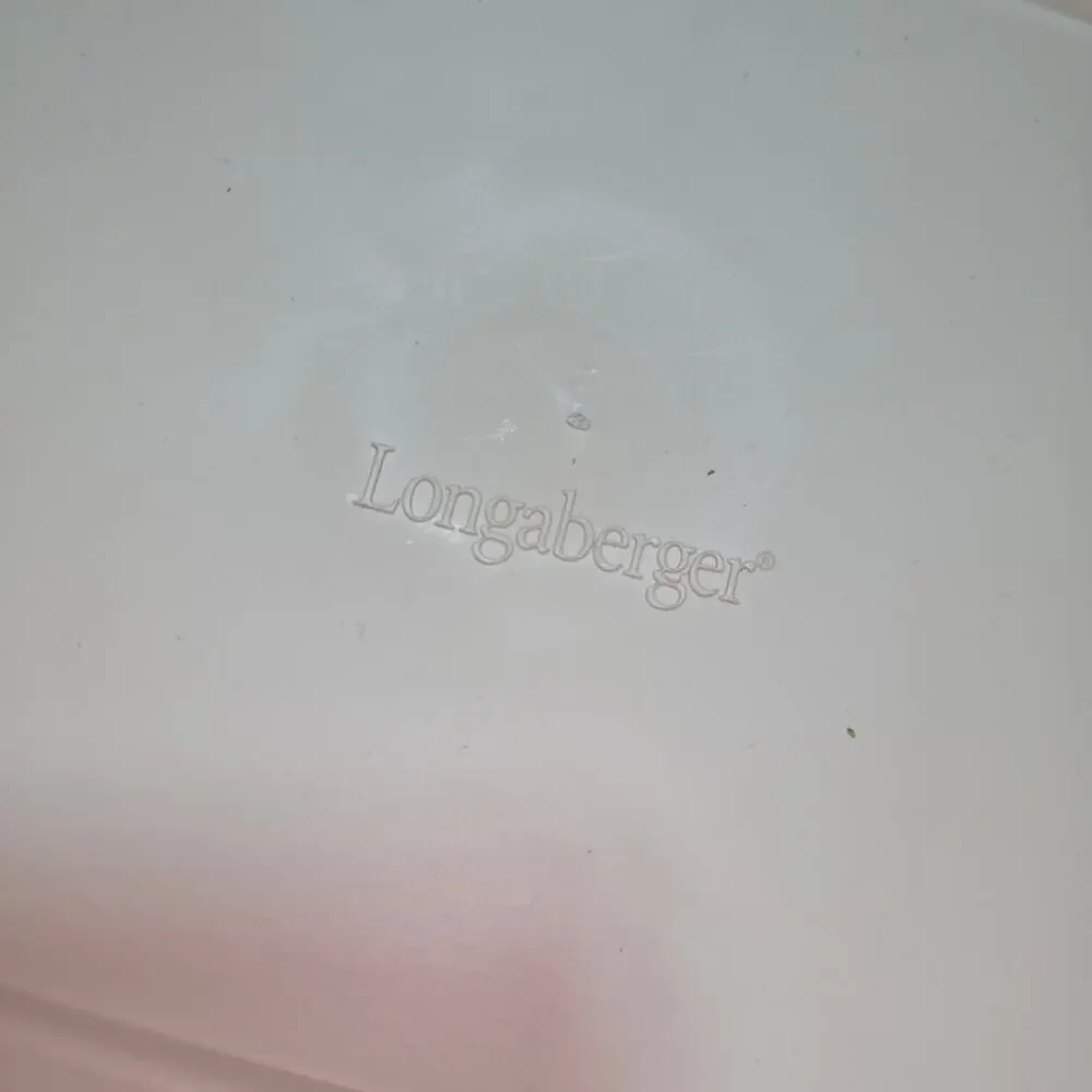 LONGABERGER GREEN OVAL GATHERING BASKET HARD PROTECTOR W LID